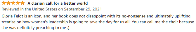 Amazon 5-star review of Intentioning
